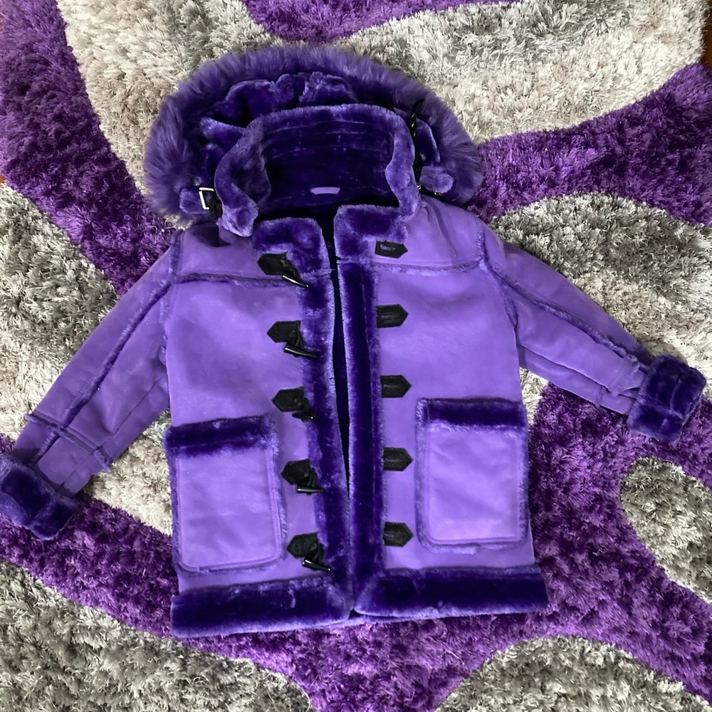 jordan craig kids Purple Faux shearling Coat